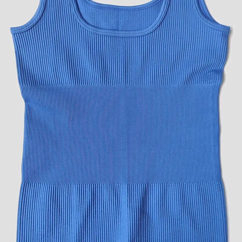 WAREBALL Sports Running Studio Seamless High Stretch Yoga Fitness Women's Solid Color Sports Jumpsuit