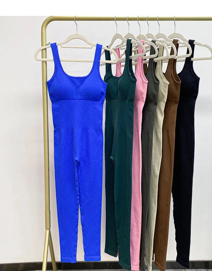 Fitness Seamless Jumpsuits Woman Thread Fashion Casual Outdoors Overalls for Women Corset One Pieces Pants Sets