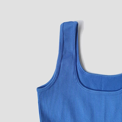 WAREBALL Sports Running Studio Seamless High Stretch Yoga Fitness Women's Solid Color Sports Jumpsuit